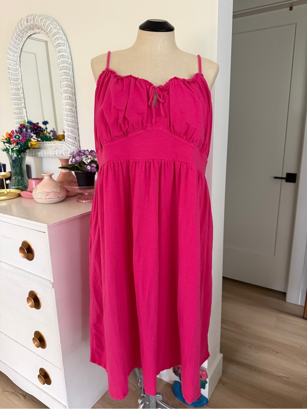 Plus Size 3X Old Navy Hot Pink Smocked Sundress
